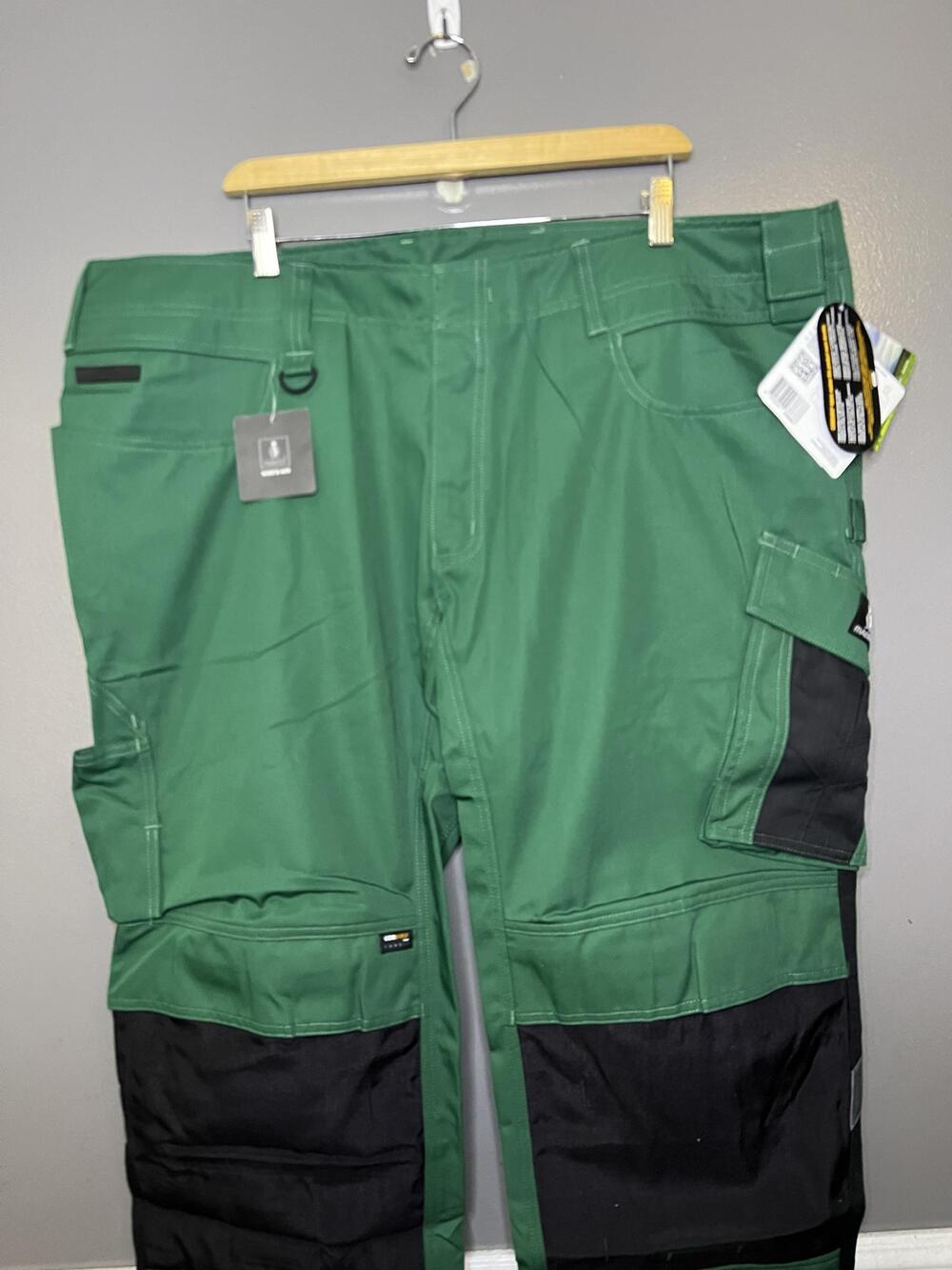 Mascot Cargo Pants Mens 46x35 Green Mannheim Knee Pad Workwear 12679-442-0309